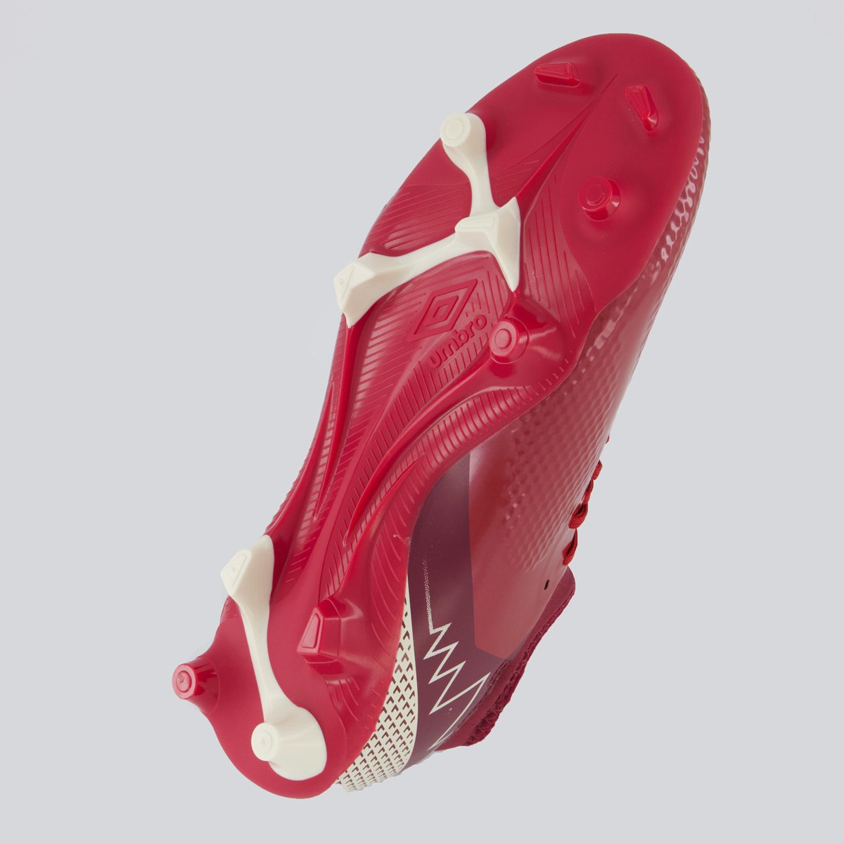 Chuteira Umbro Top Speed Club Campo Vinho e Branca Vinho 5