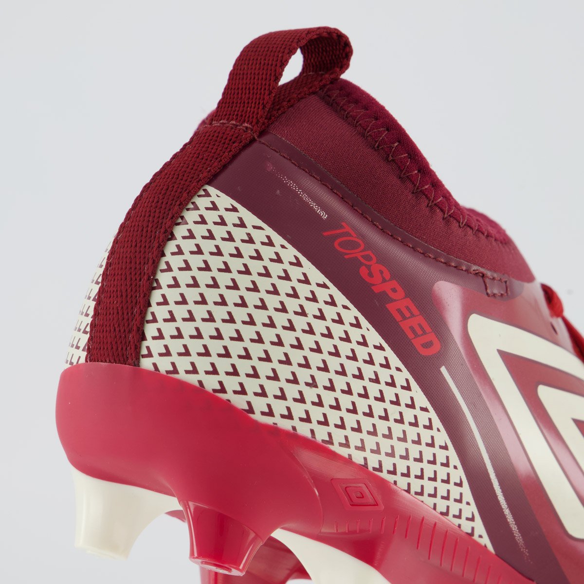 Chuteira Umbro Top Speed Club Campo Vinho e Branca Vinho 6