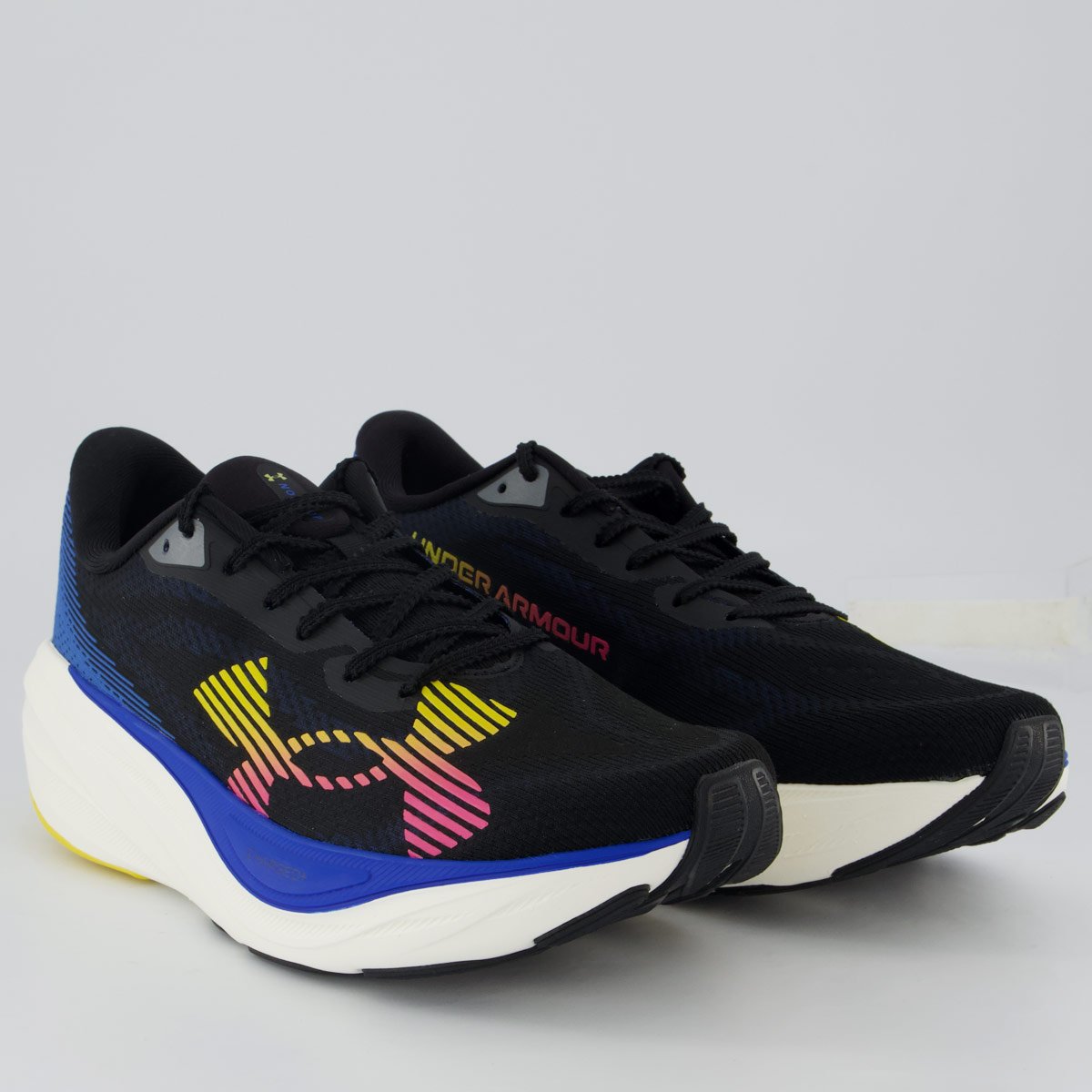 Tênis Under Armour Charged Nonstop Preto e Azul Preto 2