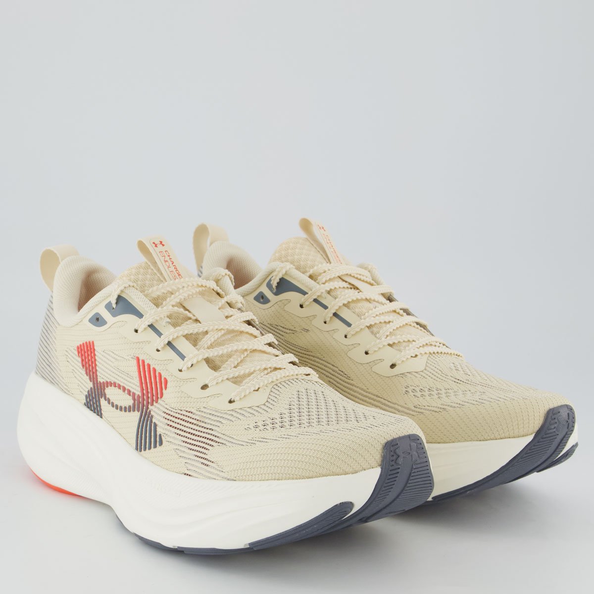 Tênis Under Armour Charged Endless Off White e Cinza Off White 2