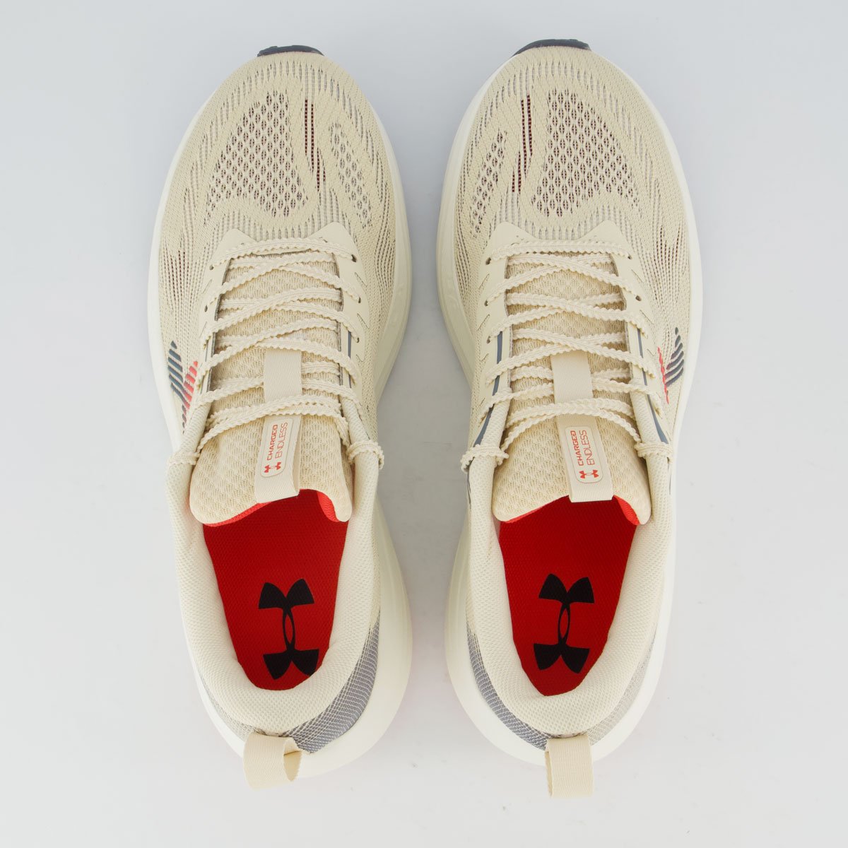 Tênis Under Armour Charged Endless Off White e Cinza Off White 4
