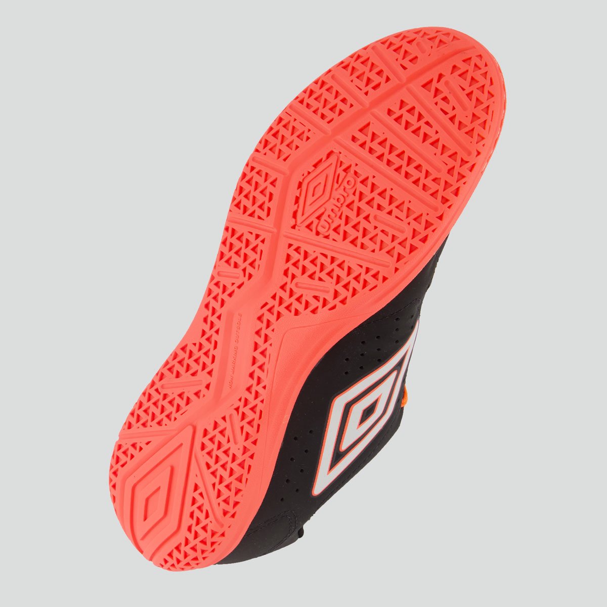 Chuteira Umbro Neo Striker II Futsal Preta e Coral Preto 5
