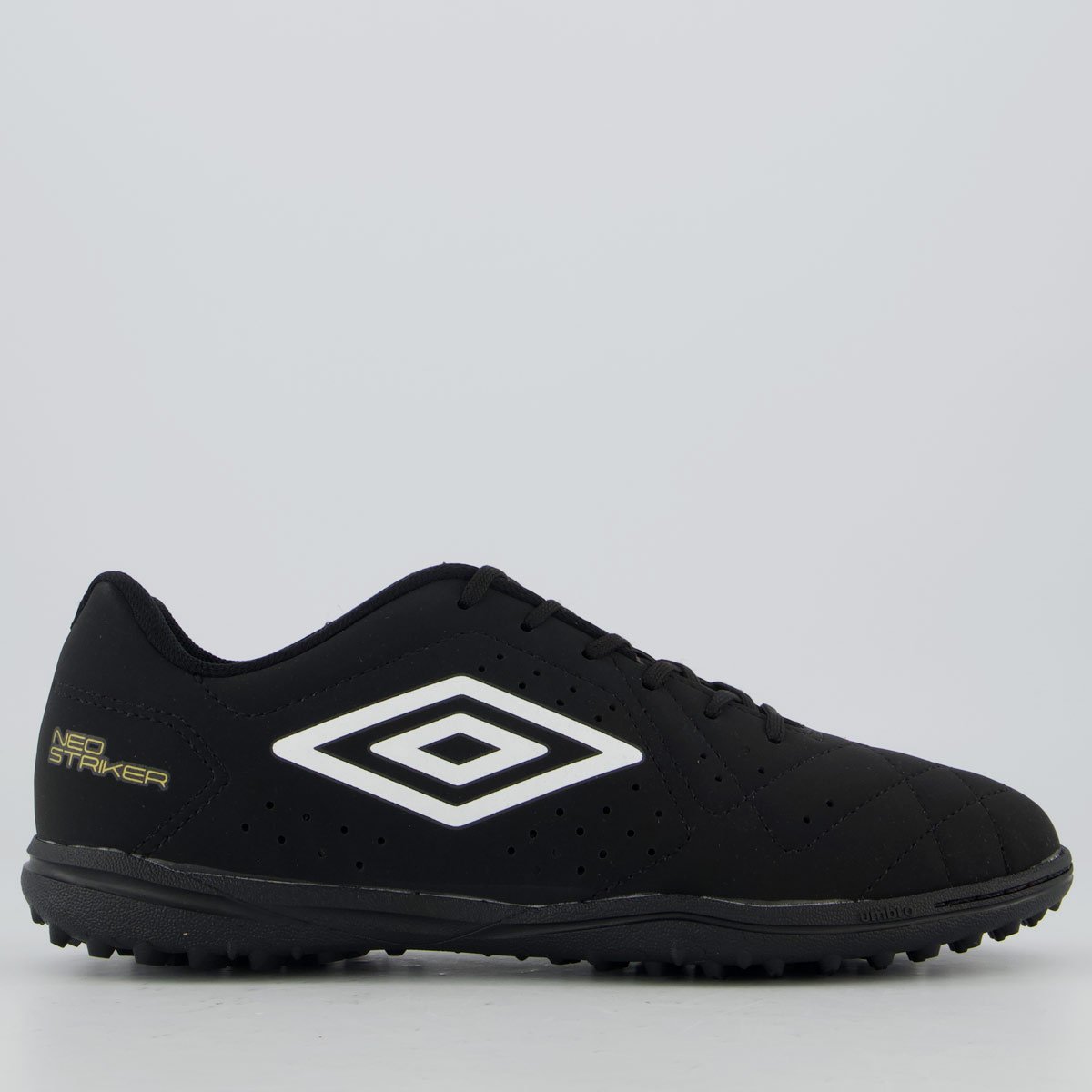 Chuteira Umbro Neo Striker II Society Preta e Dourada