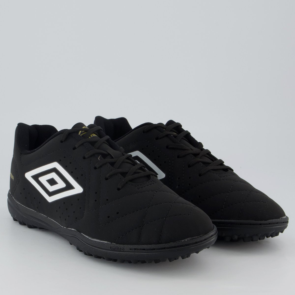 Chuteira Umbro Neo Striker II Society Preta e Dourada Preto 2