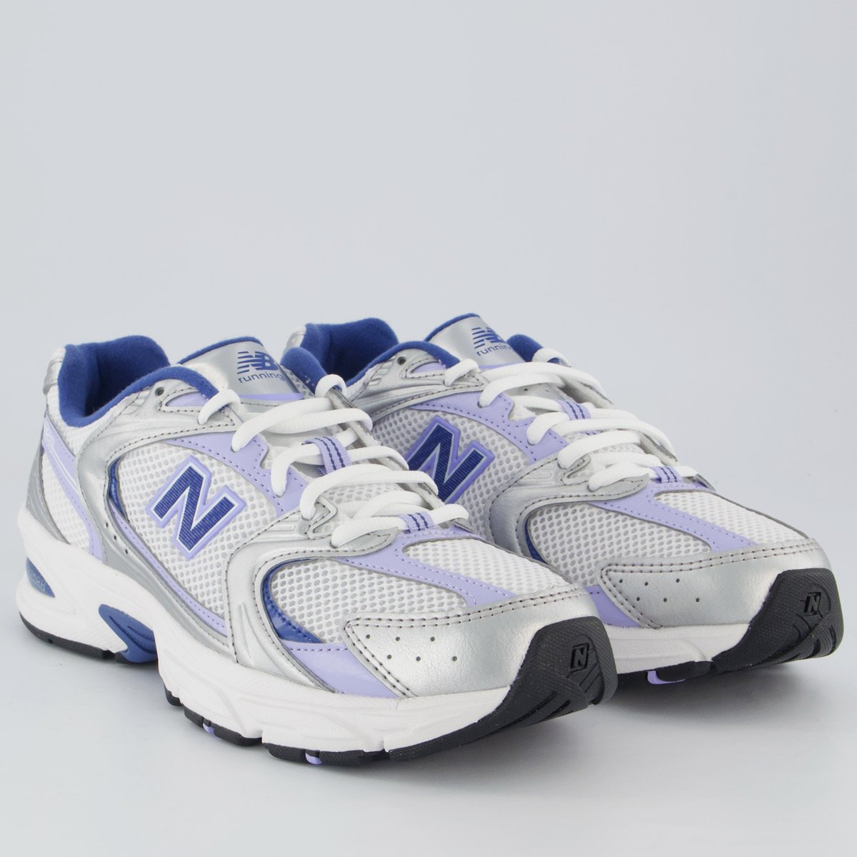 Tênis New Balance 530 Feminino Prata e Lilás Prata/Azul 2