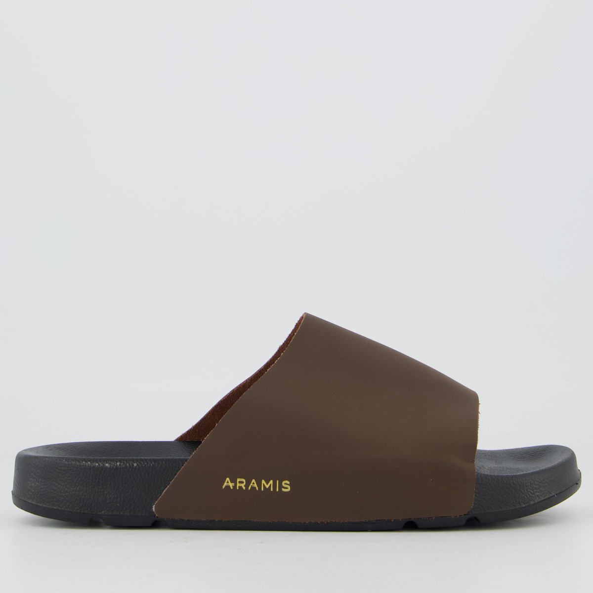 Chinelo Aramis Slide Cap Preto e Marrom Pretp/Marrom 2