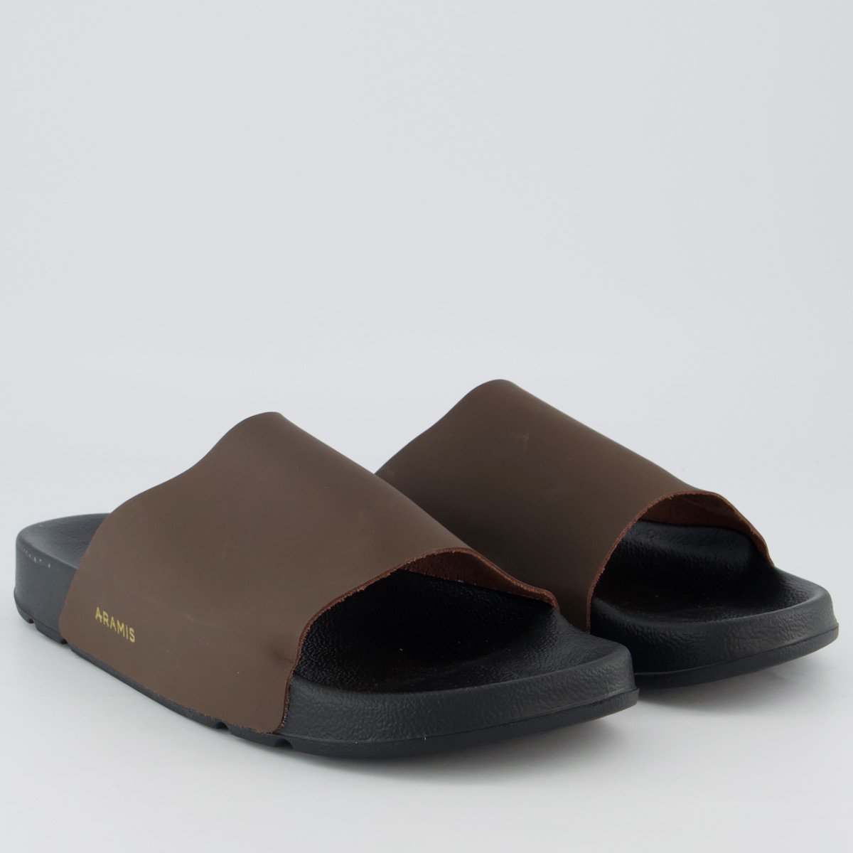 Chinelo Aramis Slide Cap Preto e Marrom Pretp/Marrom 3