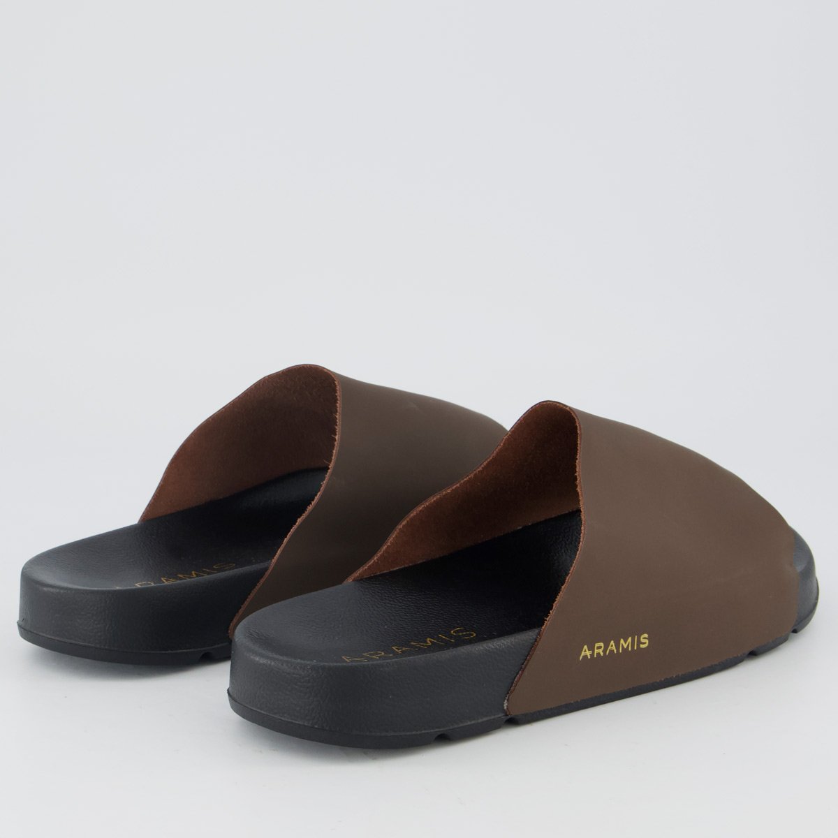 Chinelo Aramis Slide Cap Preto e Marrom Pretp/Marrom 4