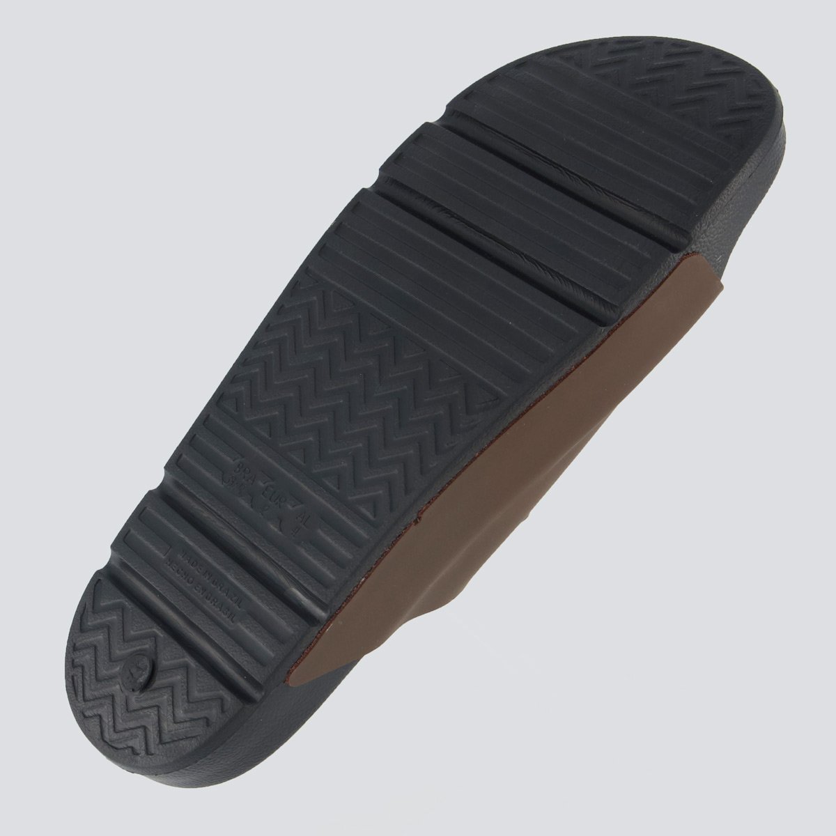 Chinelo Aramis Slide Cap Preto e Marrom Pretp/Marrom 5