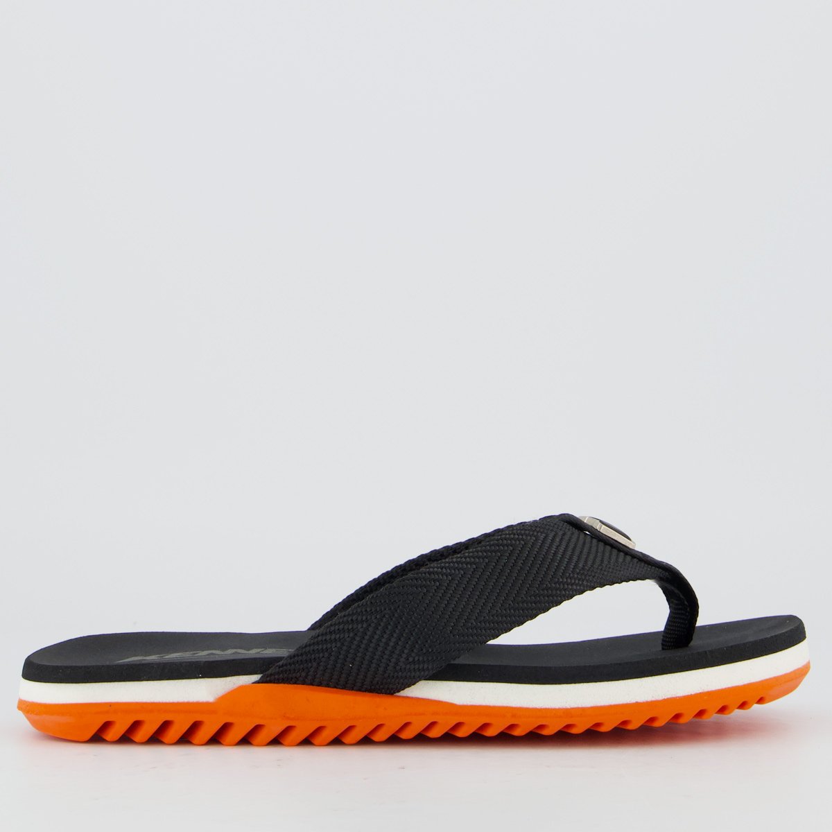 Chinelo Kenner NK6 Preto e Laranja infantil Preto 2