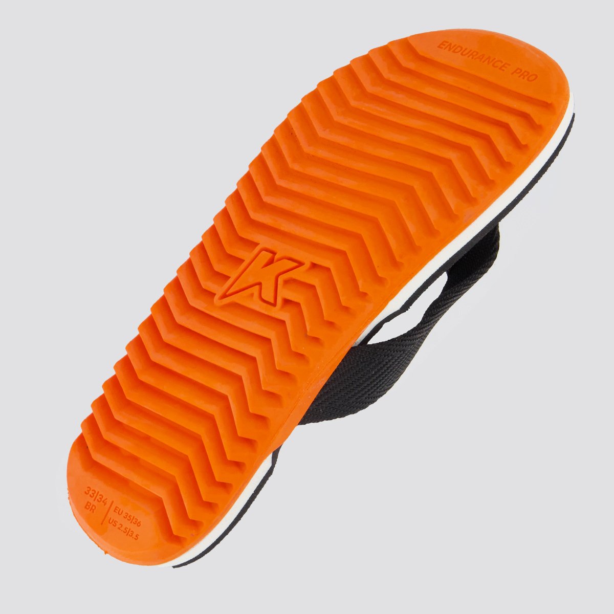 Chinelo Kenner NK6 Preto e Laranja infantil Preto 5