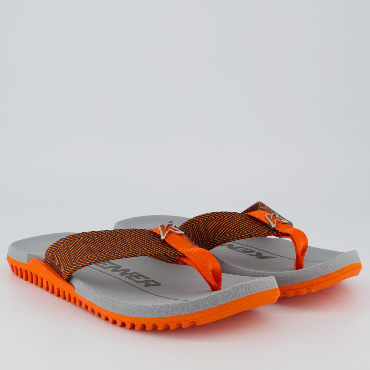 Chinelo Kenner NK6 Cinza e Laranja Cinza/Laranja 3