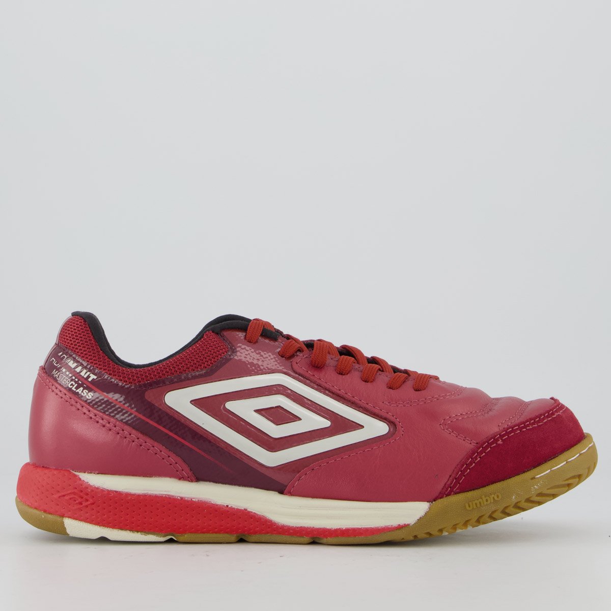 Chuteira Umbro Adamant Master Class Pro Bump Futsal Vermelha