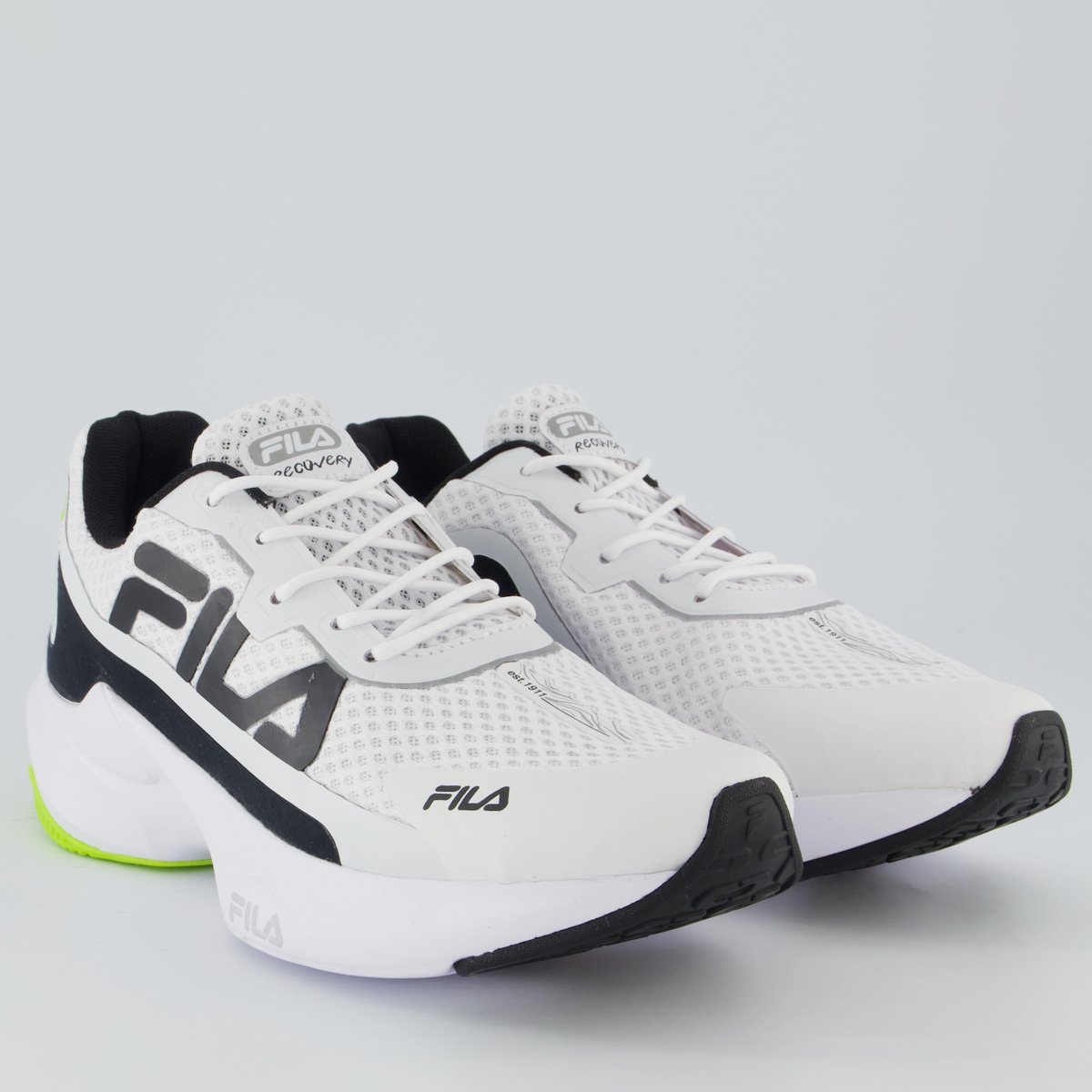 Tenis Fila Recovery Branco e Verde Branco 2