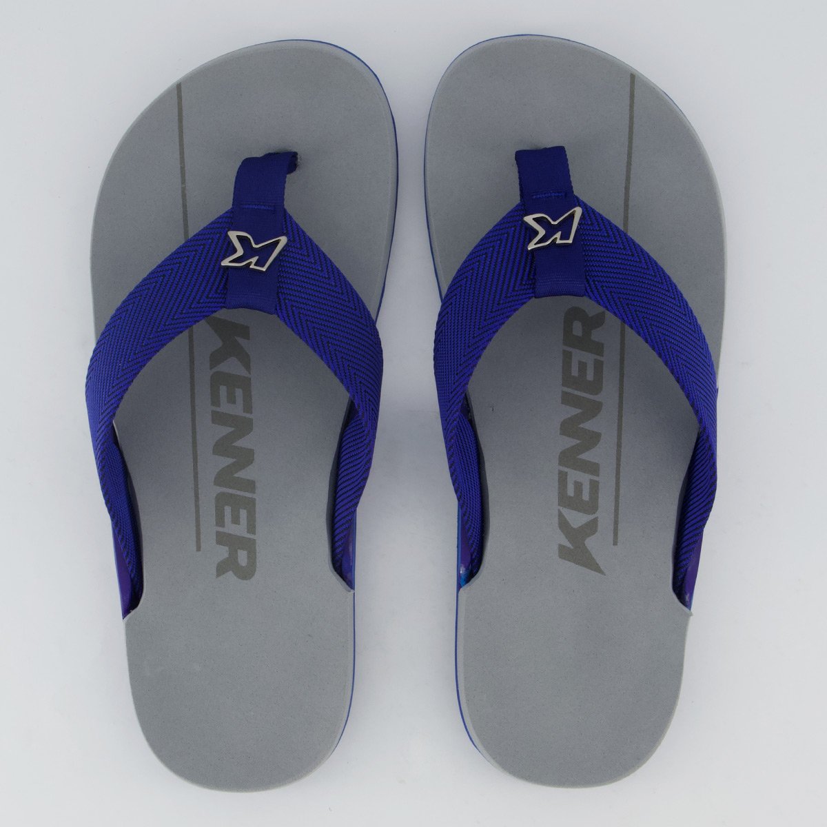 Chinelo Kenner NK6 Cinza e Azul