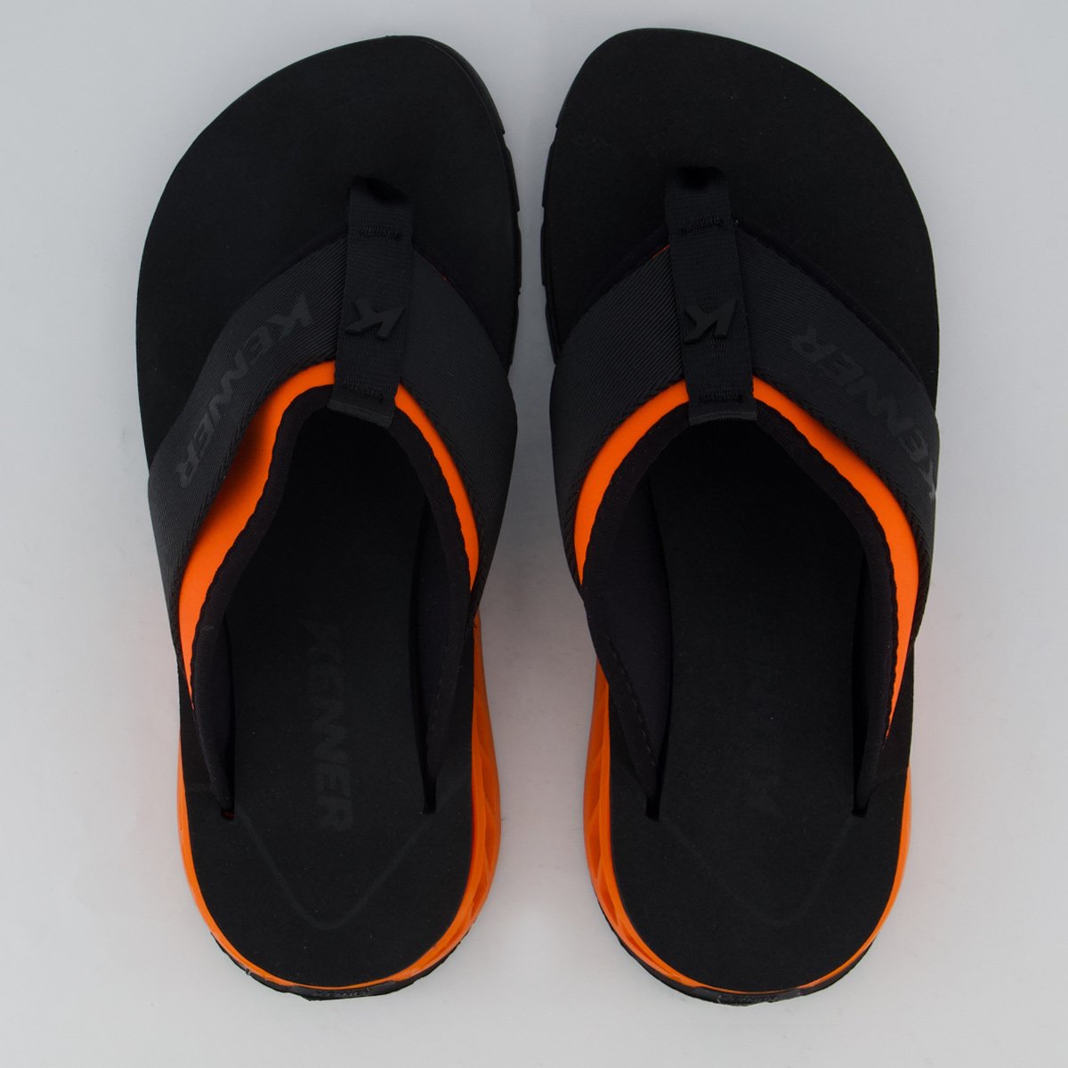 Chinelo Kenner Rakka Sport Preto e Laranja