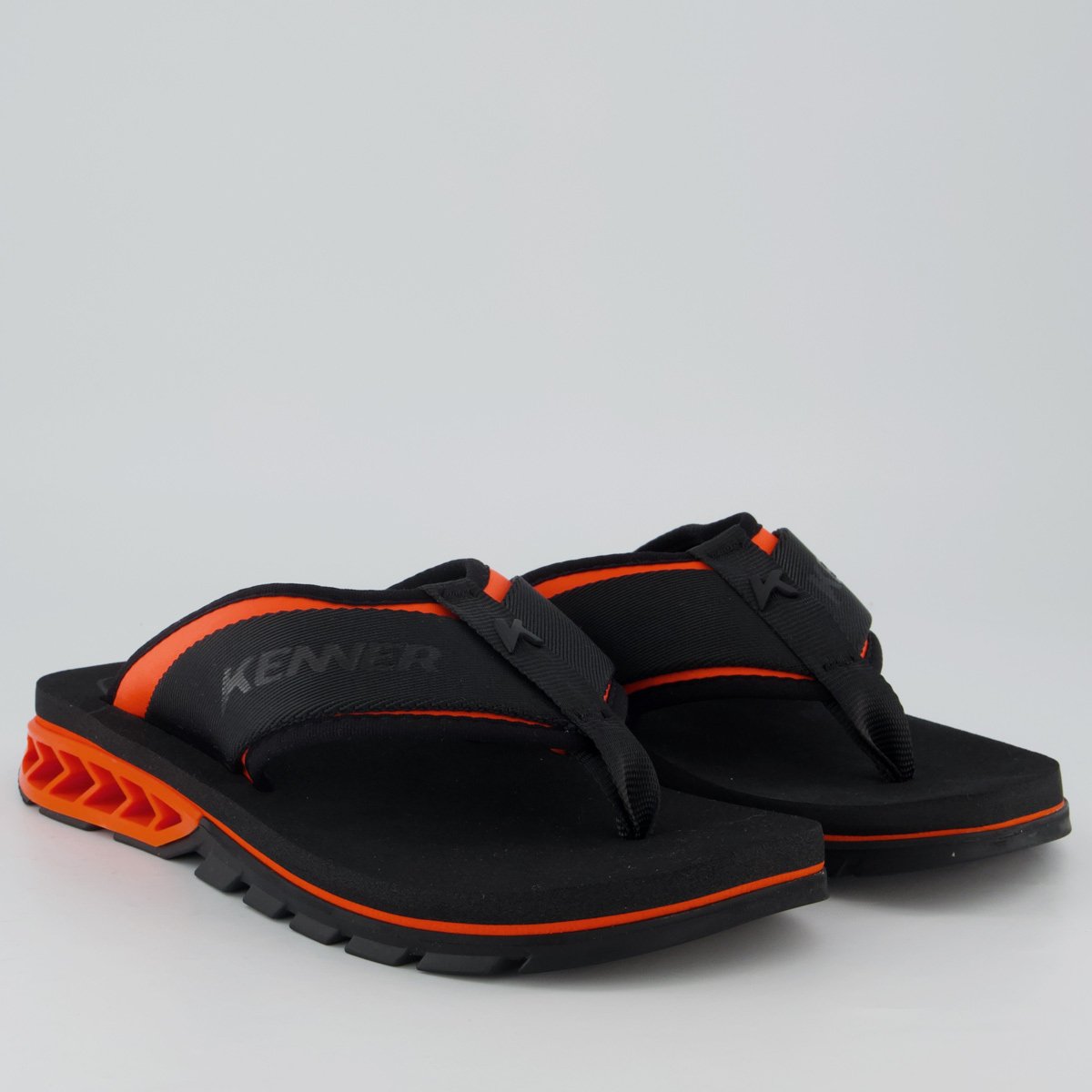 Chinelo Kenner Rakka Sport Preto e Laranja Preto 3