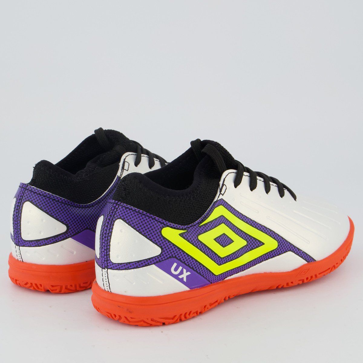 Chuteira Umbro Ux Futsal Juvenil Branca e Preta Branco 3