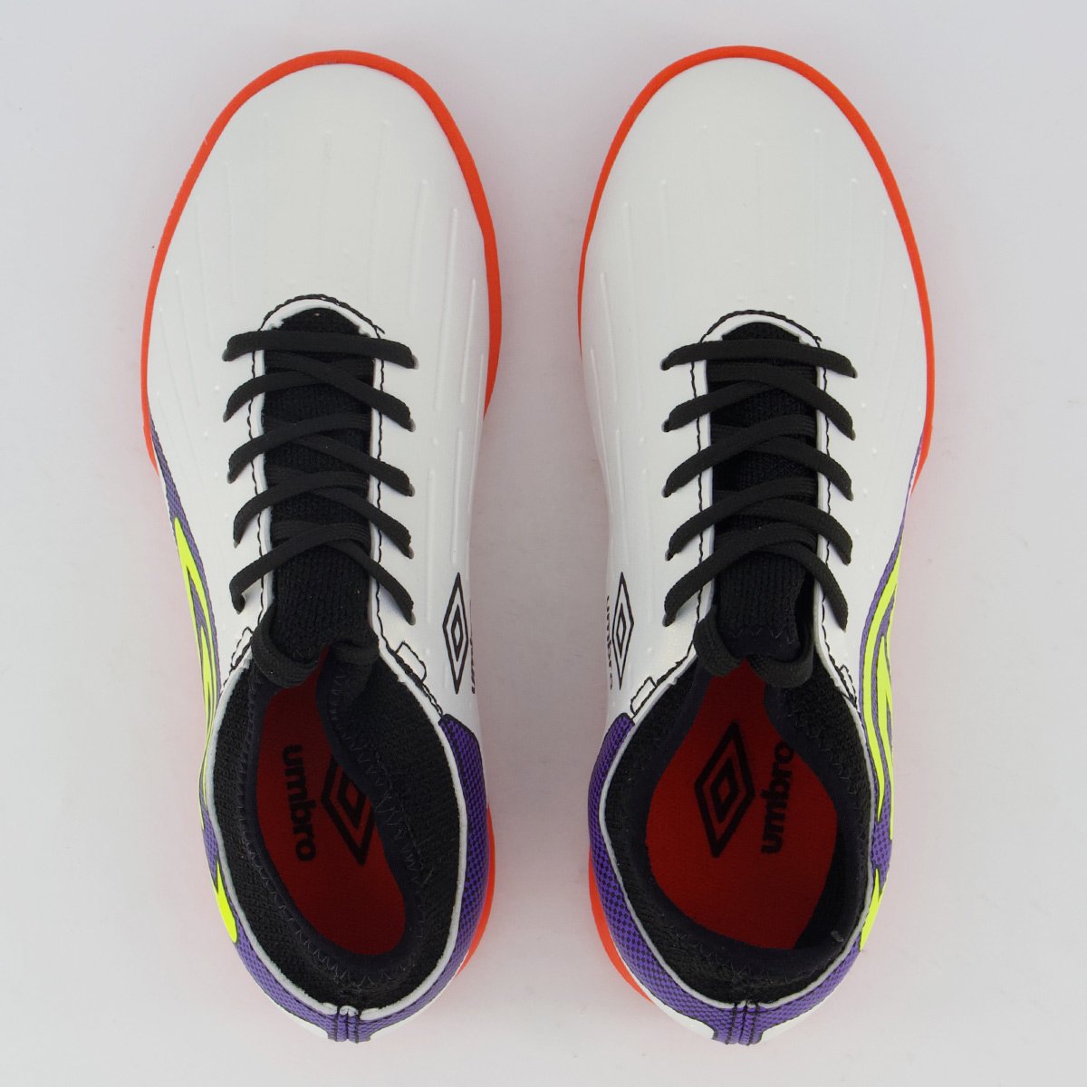 Chuteira Umbro Ux Futsal Juvenil Branca e Preta Branco 4