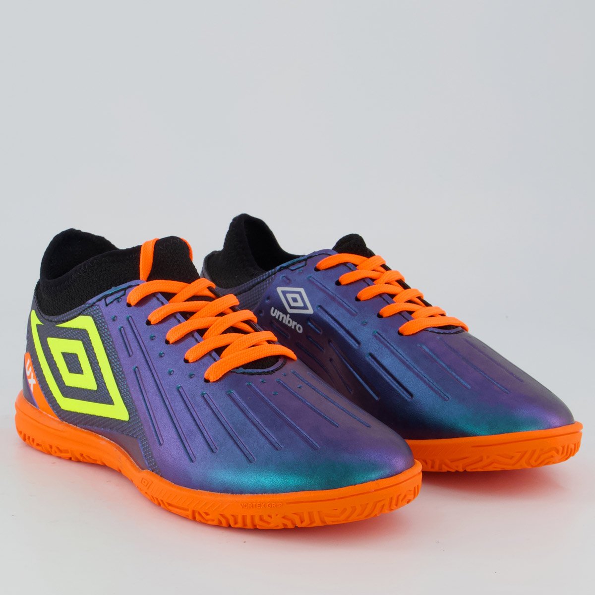 Chuteira Umbro Ux Futsal Juvenil Marinho e Laranja Multicores 2
