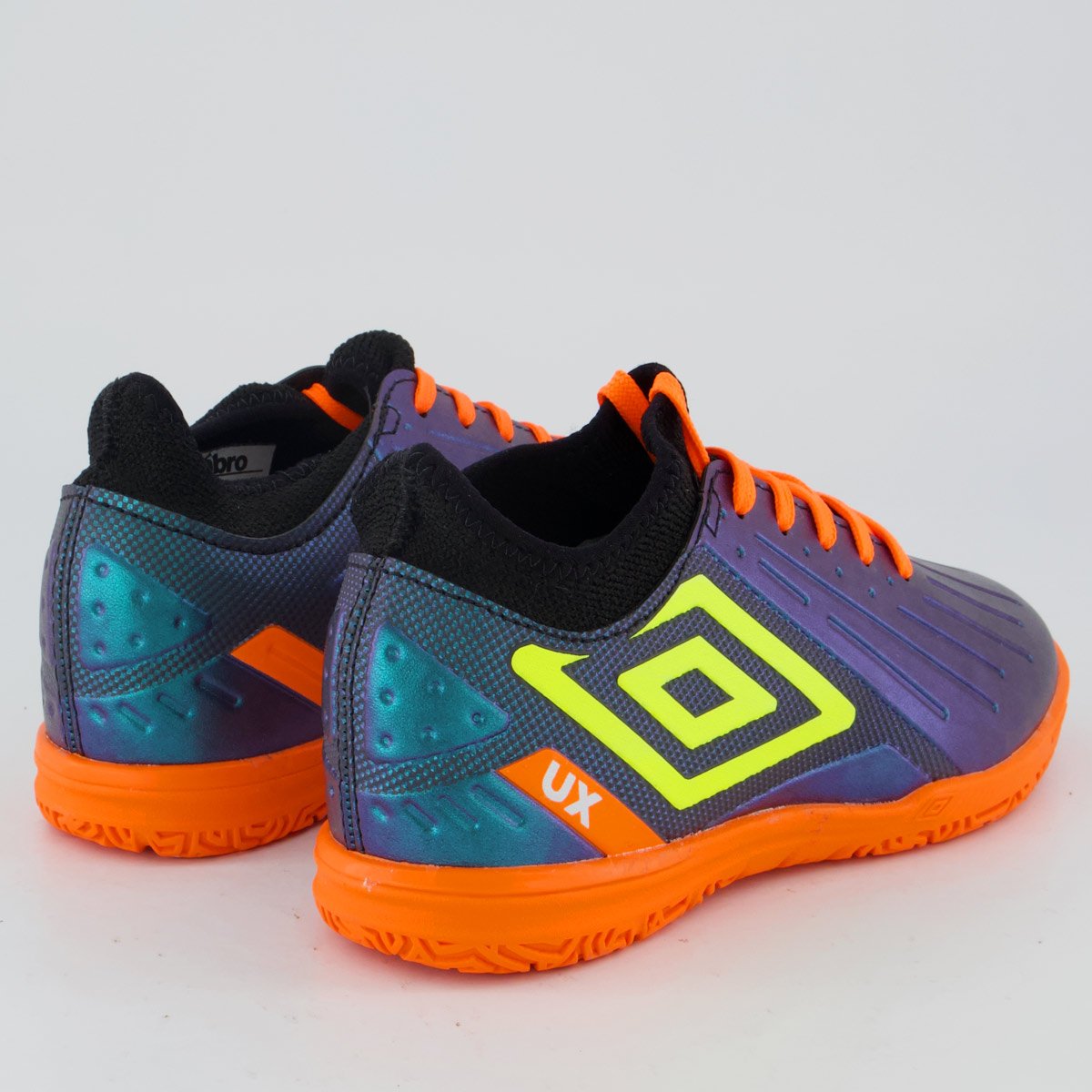 Chuteira Umbro Ux Futsal Juvenil Marinho e Laranja Multicores 3