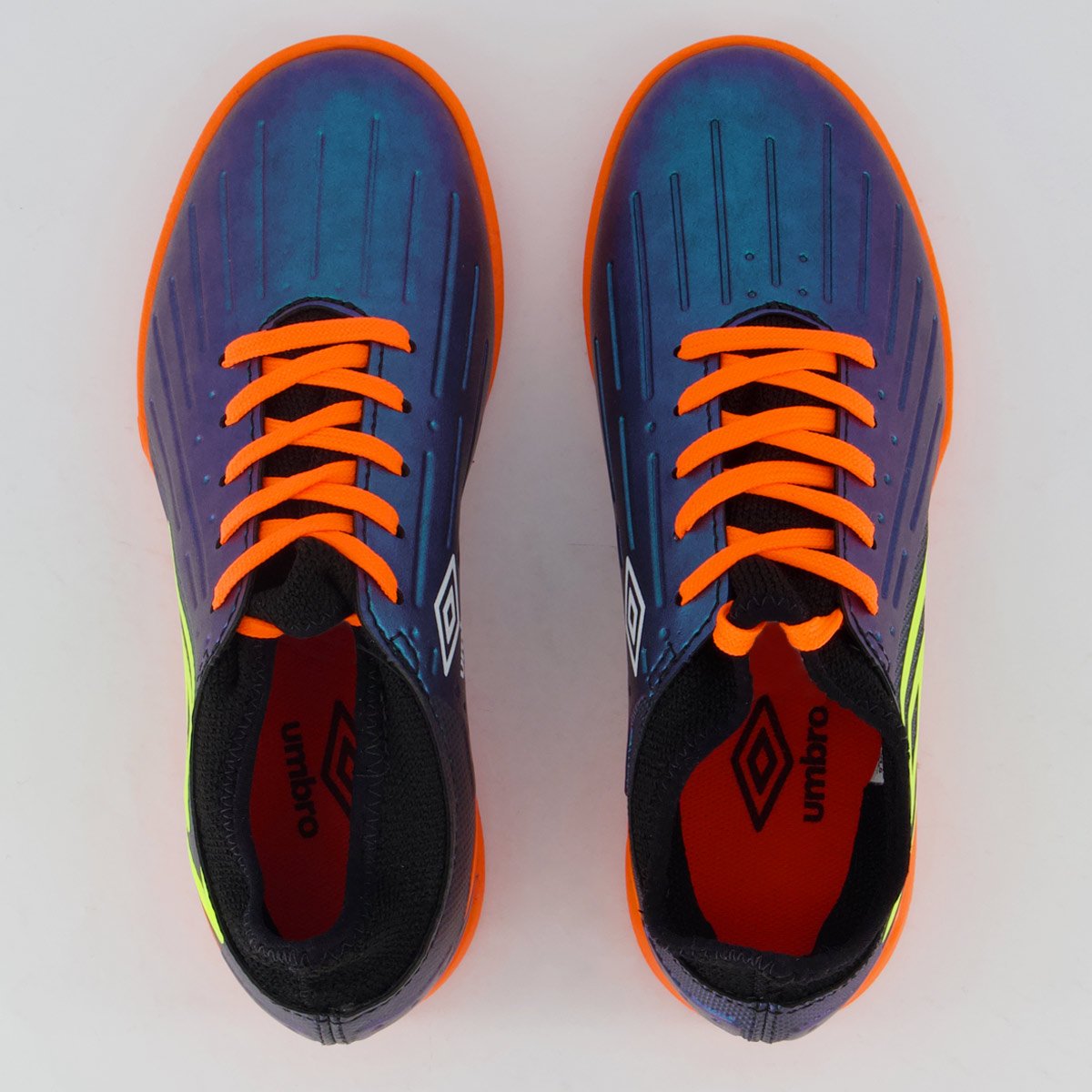 Chuteira Umbro Ux Futsal Juvenil Marinho e Laranja Multicores 4