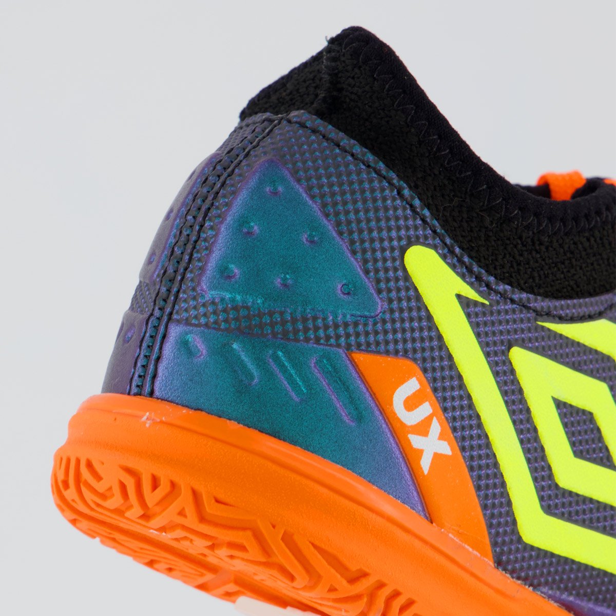 Chuteira Umbro Ux Futsal Juvenil Marinho e Laranja Multicores 6