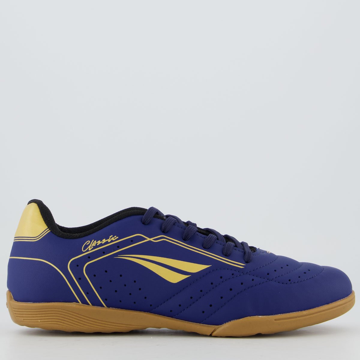 Chuteira Penalty Classic Y-1 Futsal Marinho e Dourado
