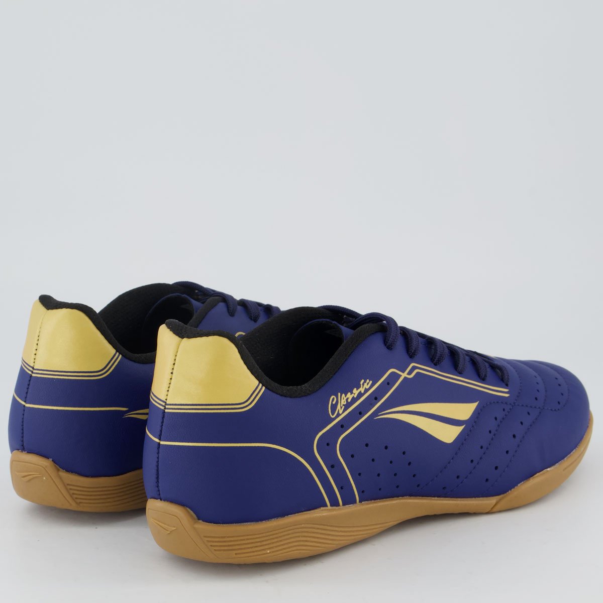 Chuteira Penalty Classic Y-1 Futsal Marinho e Dourado Azul 3