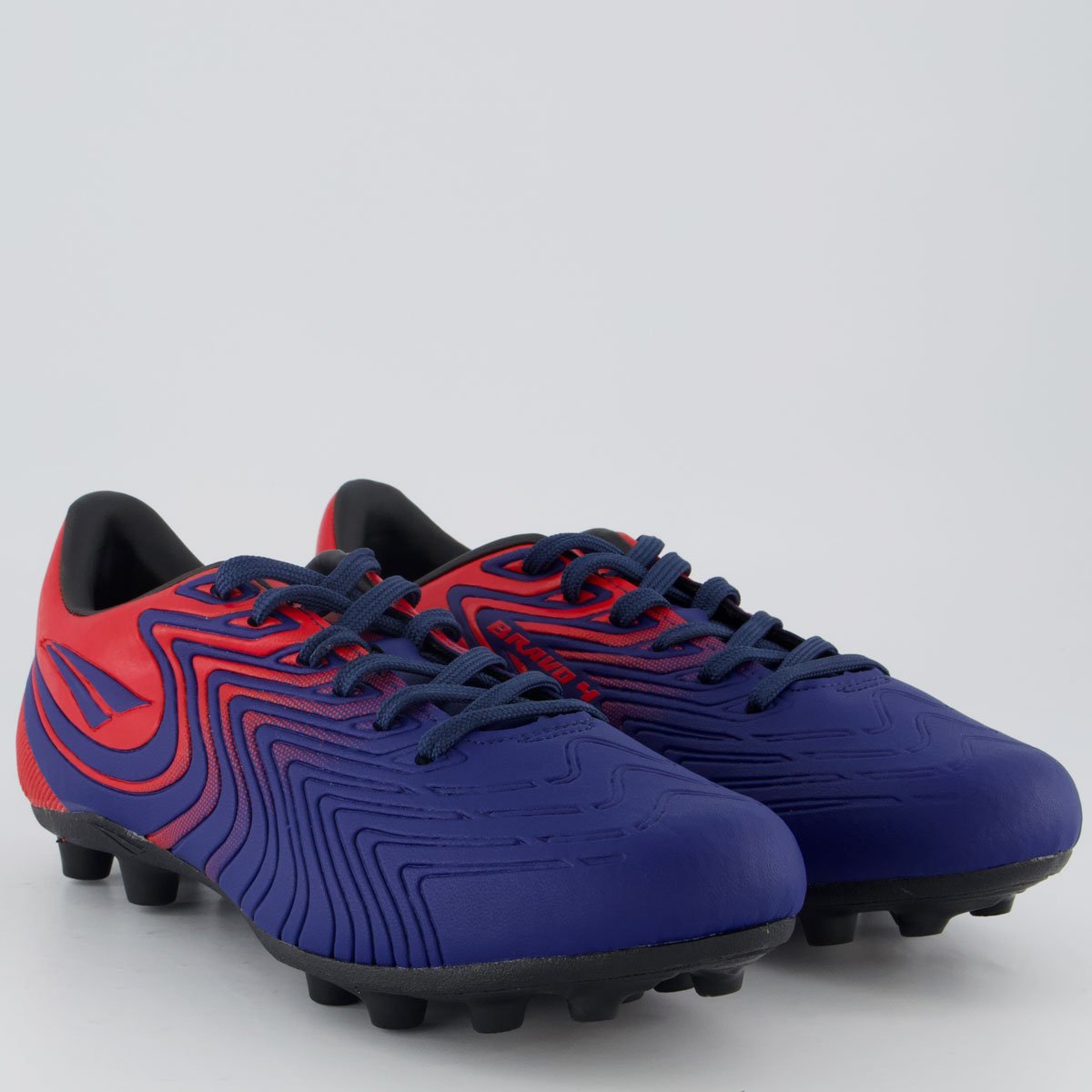 Chuteira Penalty Bravo Y-4 Campo Marinho e Vermelho Azul/Vermelho 2