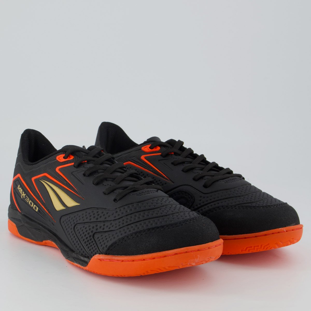 Chuteira Penalty Max 300 Y-1 Futsal Preta e Laranja Preto 2