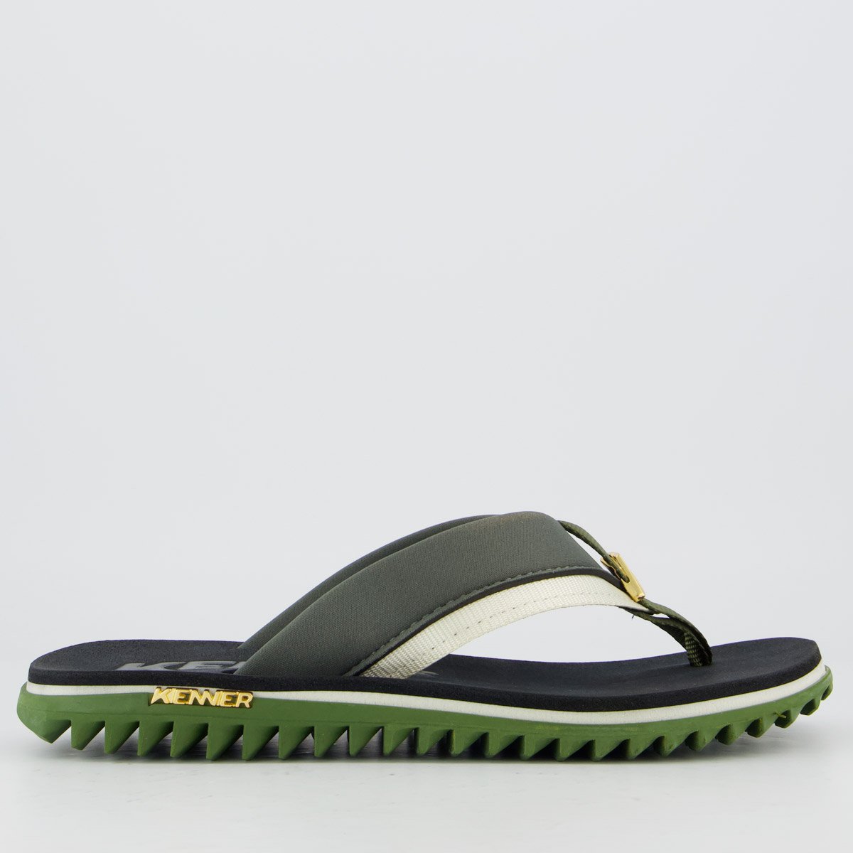 Chinelo Kenner Kivah Colors Logo Verde Verde 2