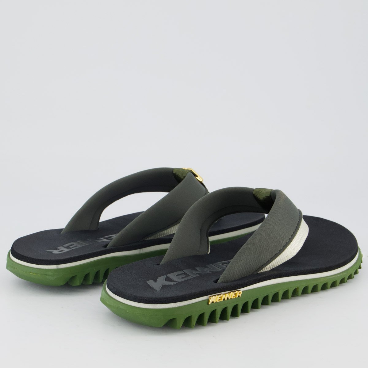 Chinelo Kenner Kivah Colors Logo Verde Verde 4