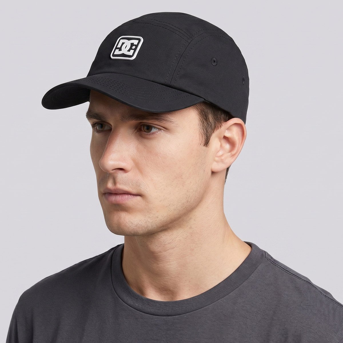 Boné DC Rubber Star Preto e Branco Preto 5