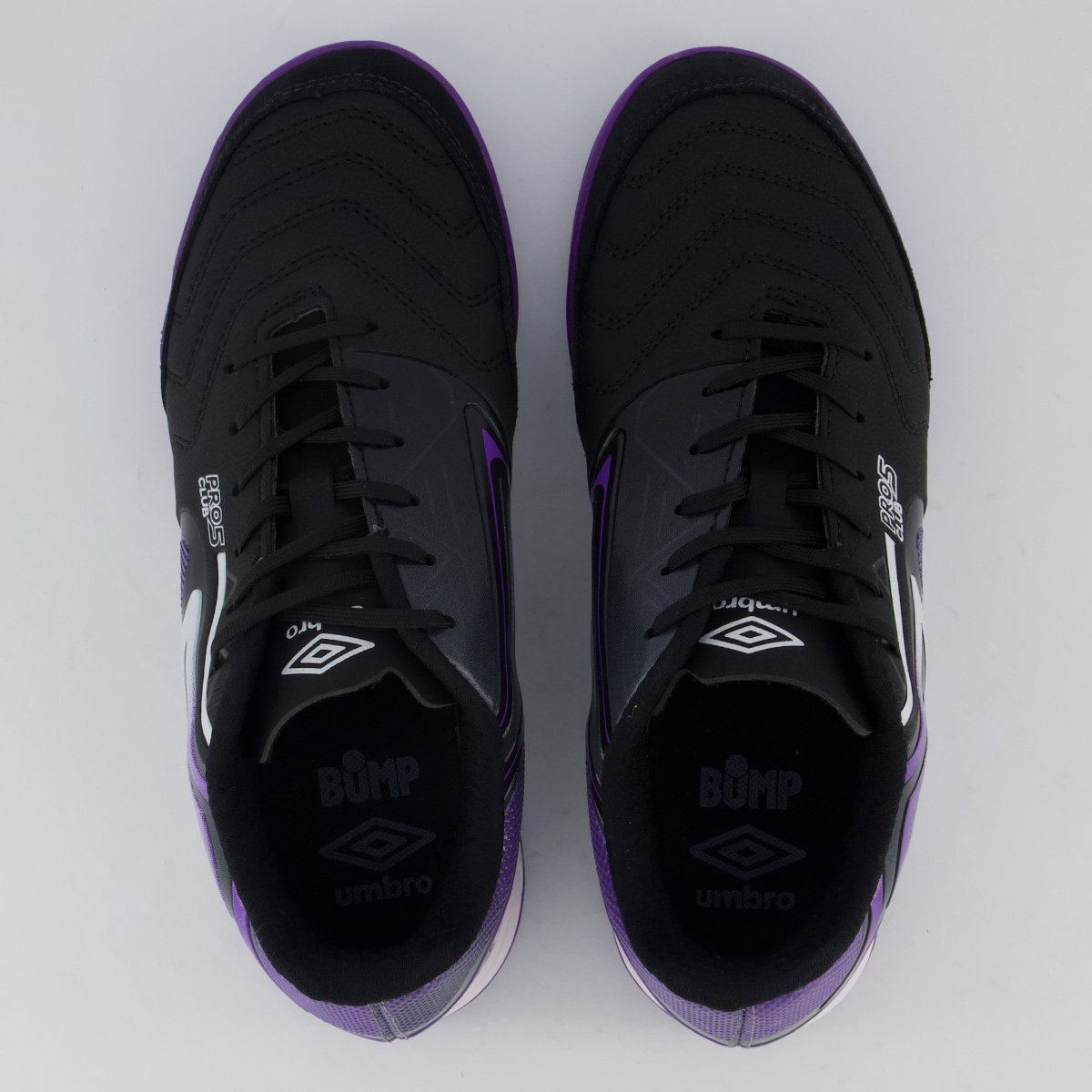 Chuteira Umbro Pro 5 Bump Club Futsal Preta e Roxa Preto/Roxo 4