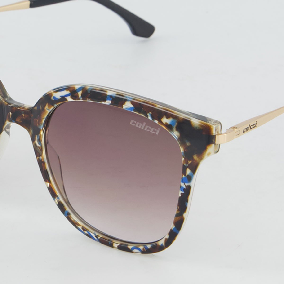 Óculos de Sol Colcci Sara Demi Marrom Dourado 3