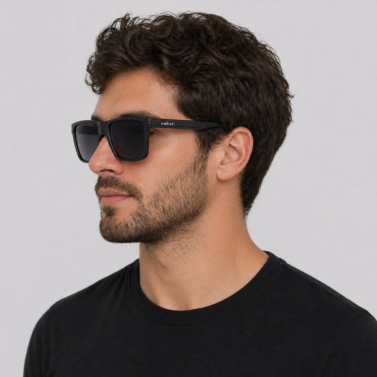 Óculos de Sol Colcci Adam Preto Fosco e Cinza Preto 4