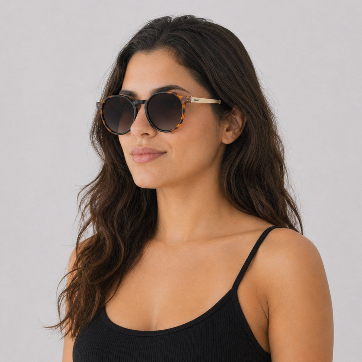 Óculos de Sol Colcci Noa Preto e Dourado Marrom 4