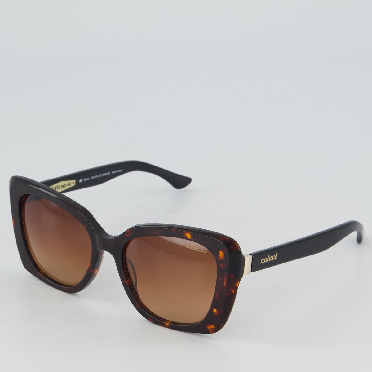 Óculos de Sol Colcci Alexia Demi Marrom e Preto