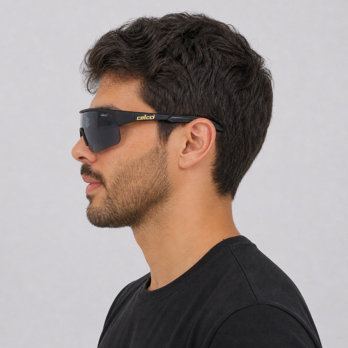Óculos de Sol Colcci Victory Preto Fosco e Dourado Preto 6