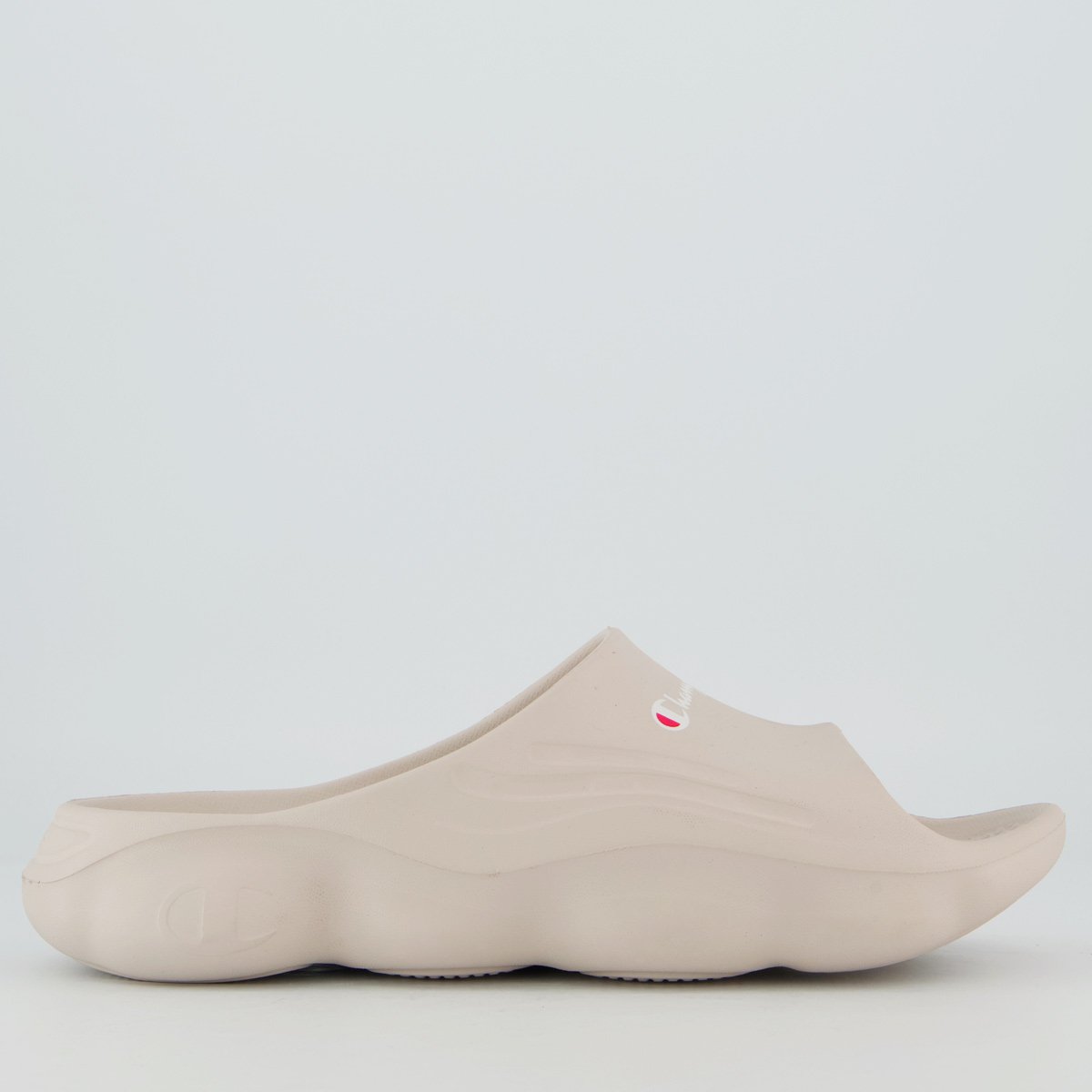 Chinelo Champion Nuvem Spheric Script Cinza Bege 2