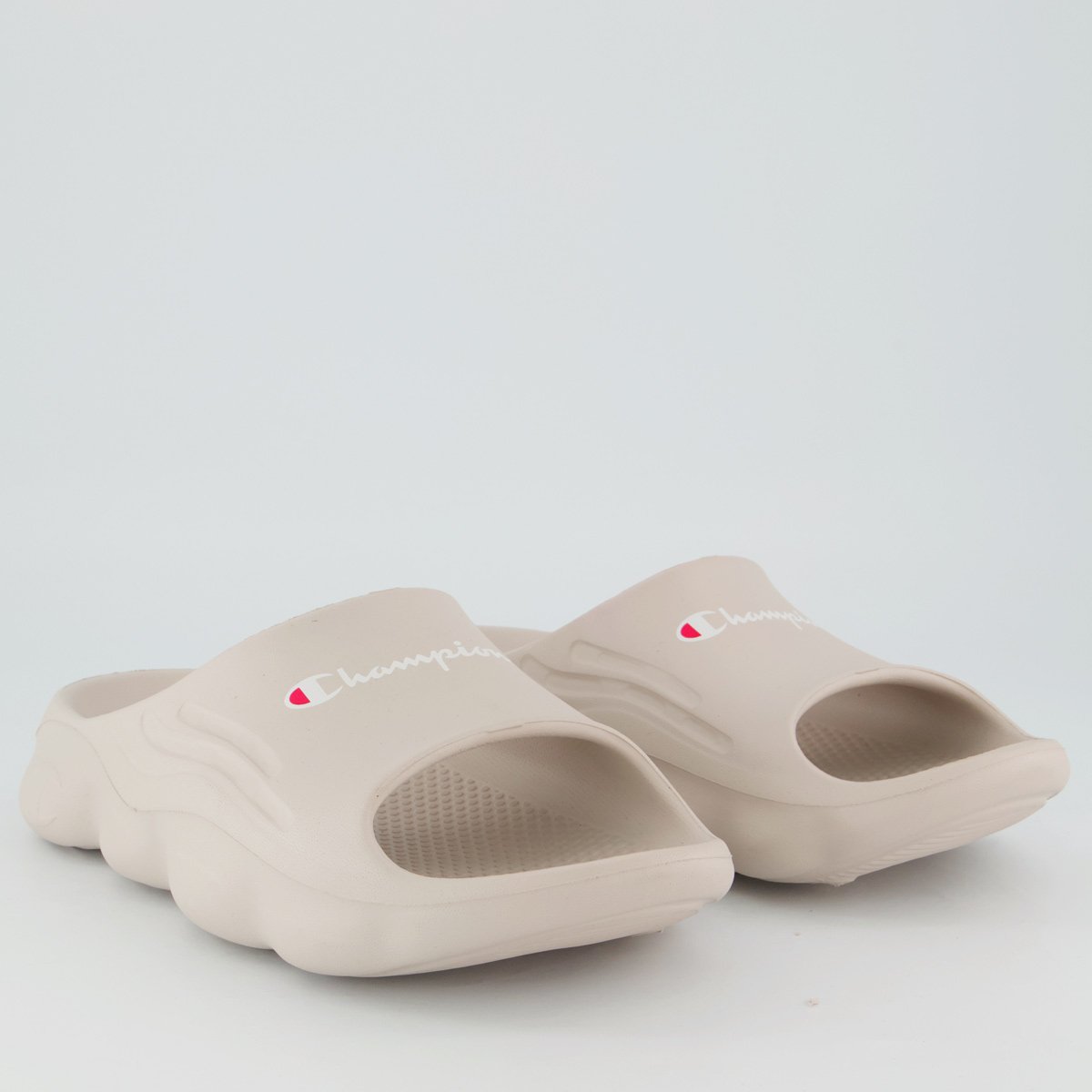 Chinelo Champion Nuvem Spheric Script Cinza Bege 3