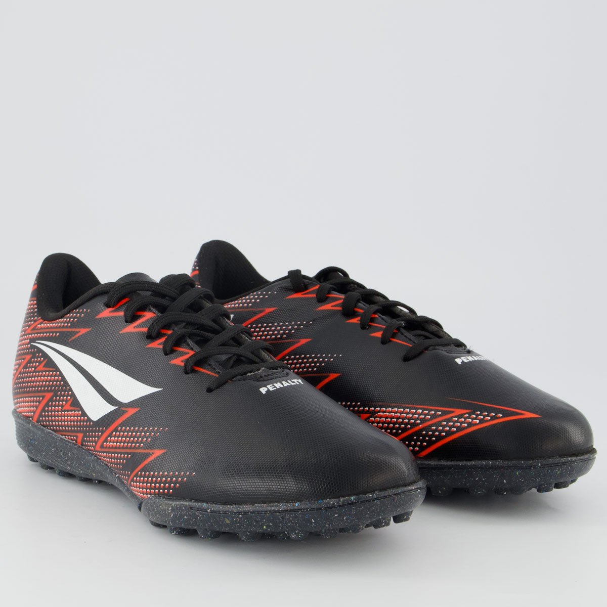 Chuteira Penalty Tornado Y-2 Society Preta e Vermelha Preto/Vermelho 2