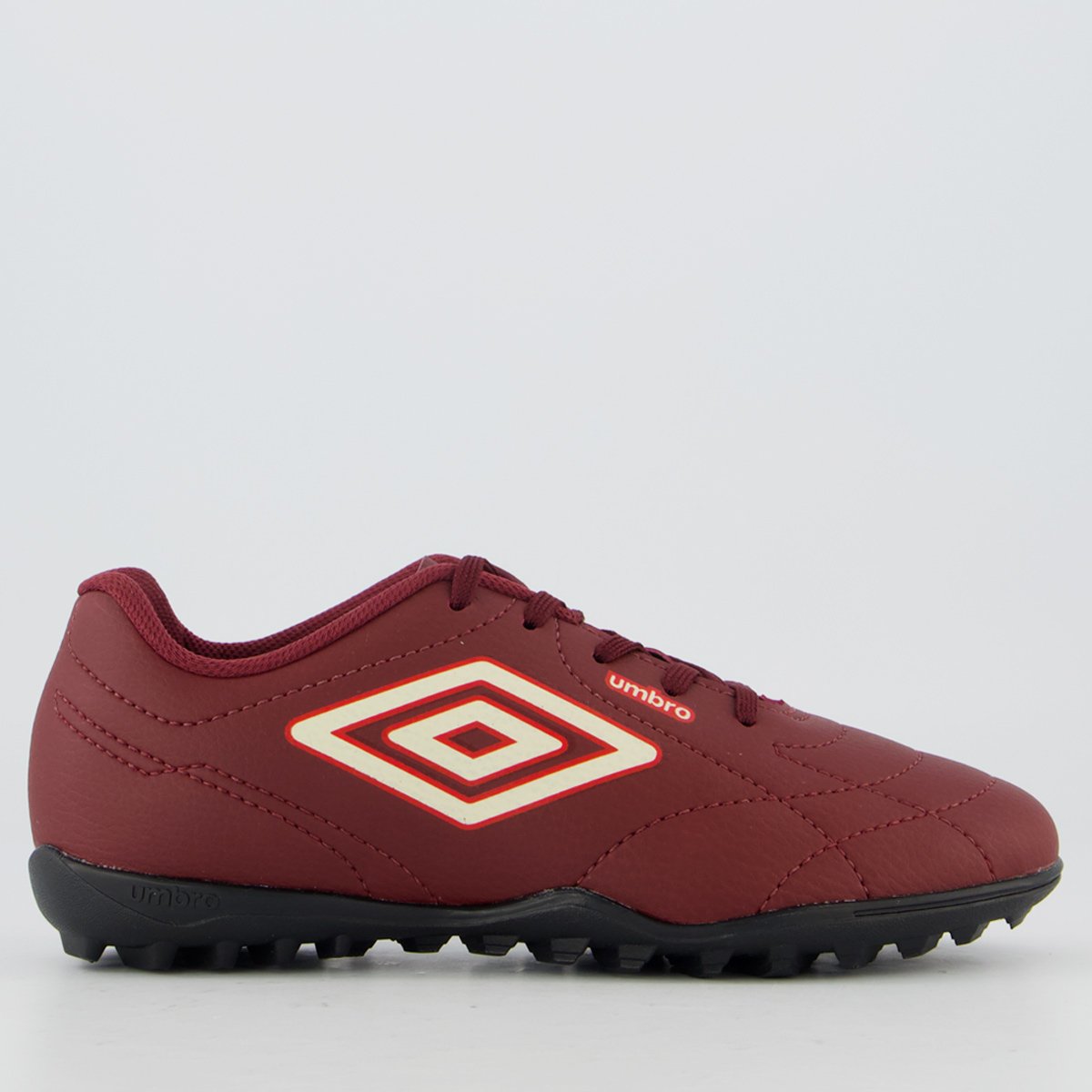 Chuteira Umbro Class Footballer Juvenil Society Bordô e Branca
