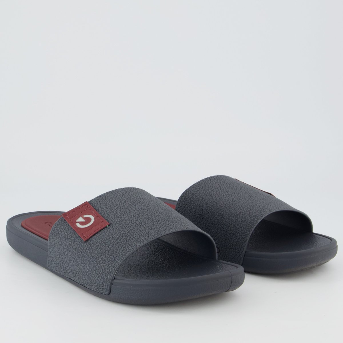 Chinelo Cartago Slide Dakar IV Cinza e Bordô Azul Marinho 3