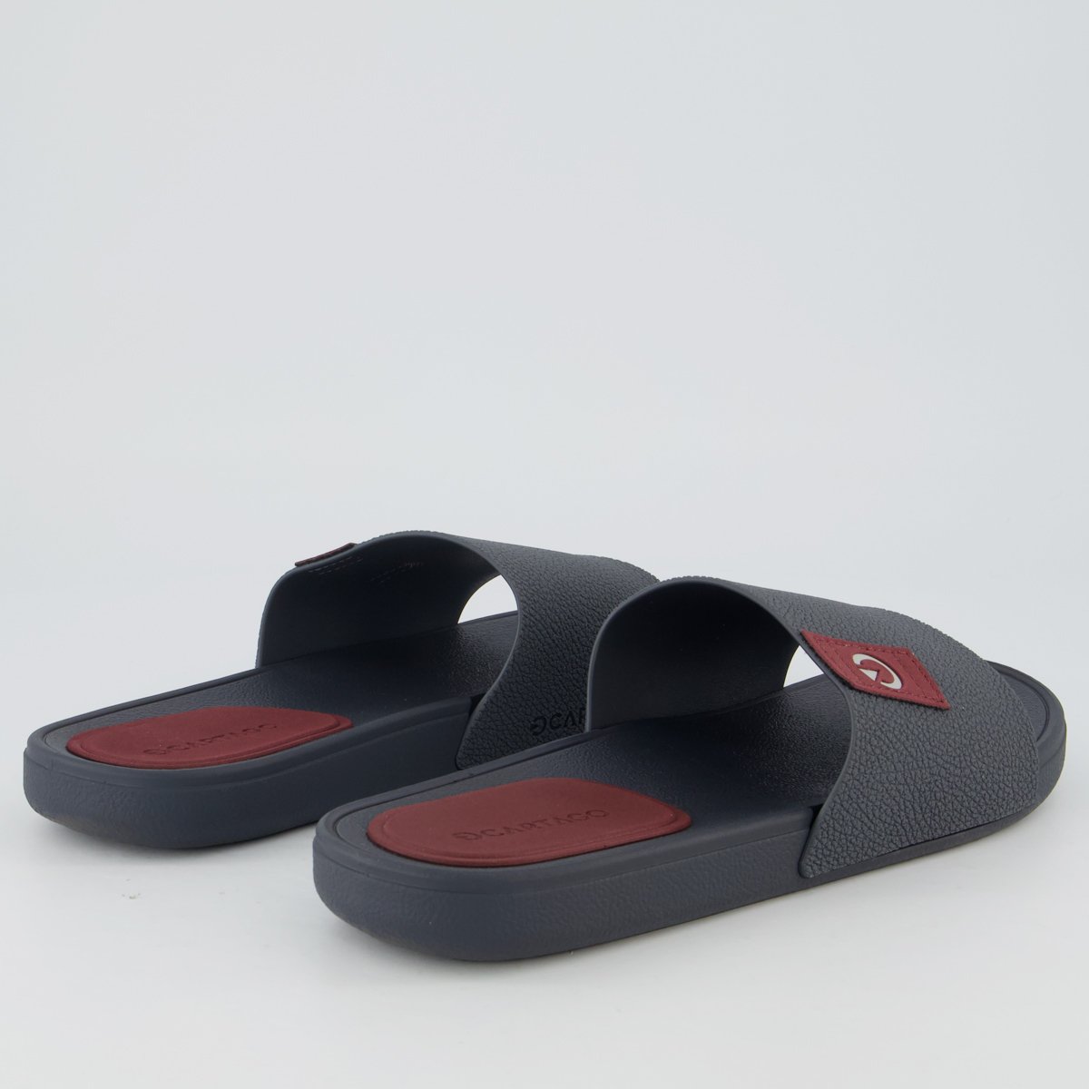 Chinelo Cartago Slide Dakar IV Cinza e Bordô Azul Marinho 4