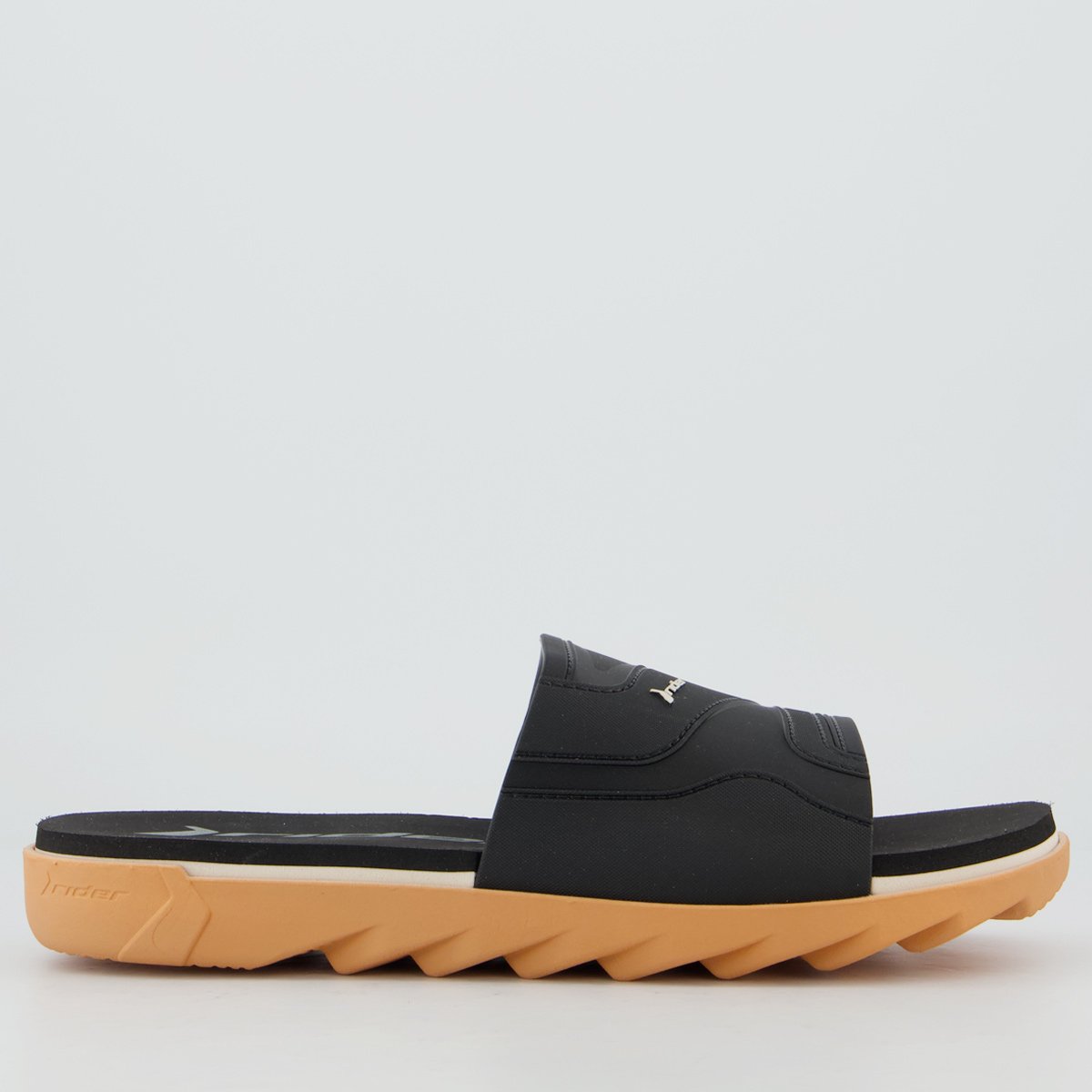 Chinelo Slide Rider RW Plus Preto e Bege Preto 2