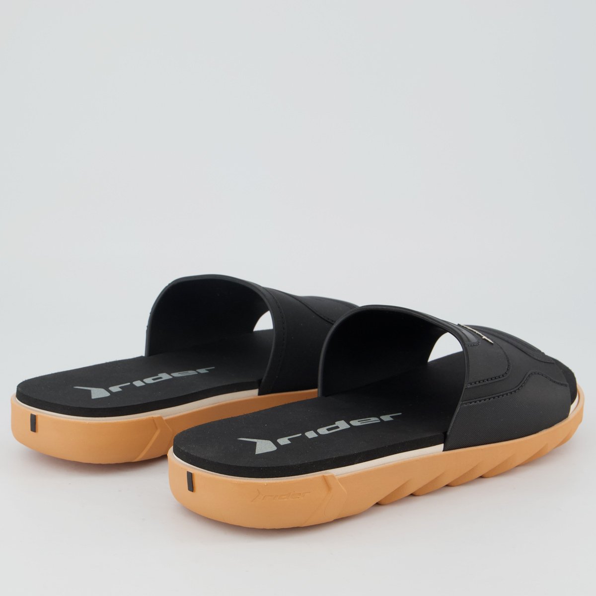 Chinelo Slide Rider RW Plus Preto e Bege Preto 4