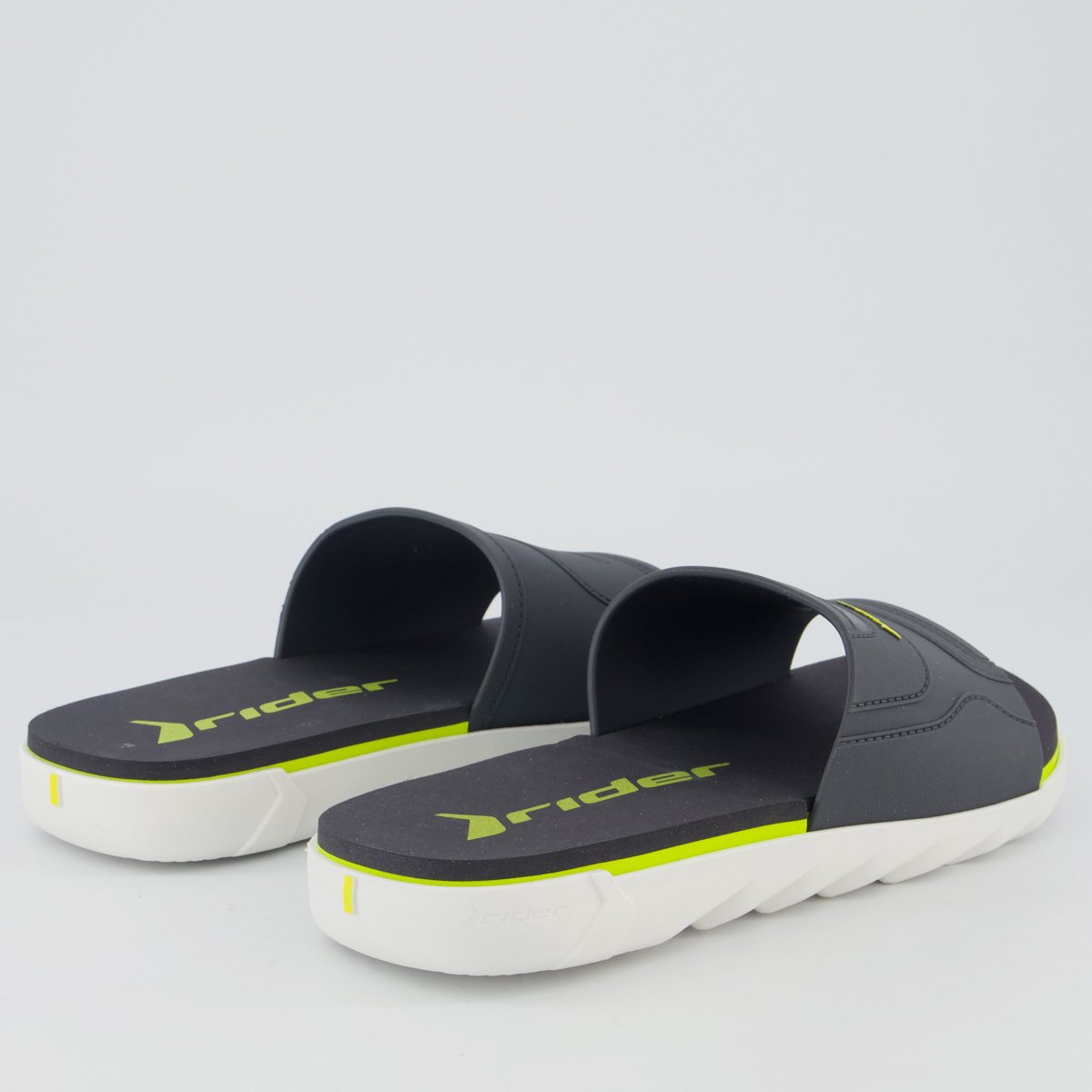 Chinelo Slide Rider RW Plus Cinza Azul Marinho 4