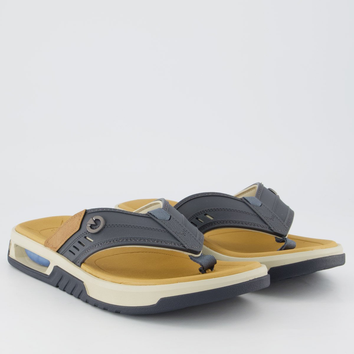 Chinelo Cartago Cairo Bege e Azul Azul 3